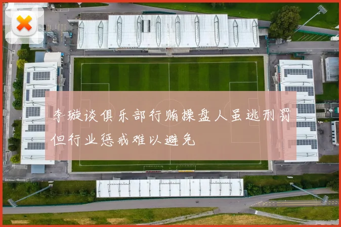 李璇谈俱乐部行贿操盘人虽逃刑罚但行业惩戒难以避免
